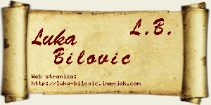 Luka Bilović vizit kartica